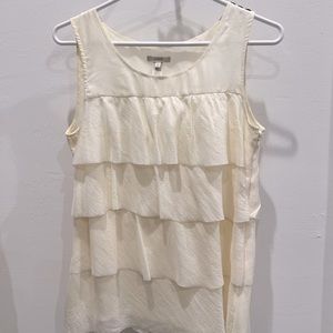 J. Crew Tiered Ruffled Silk Top